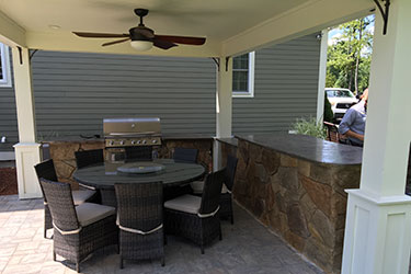 Outdoor kitchen kits with island in Wisconsin